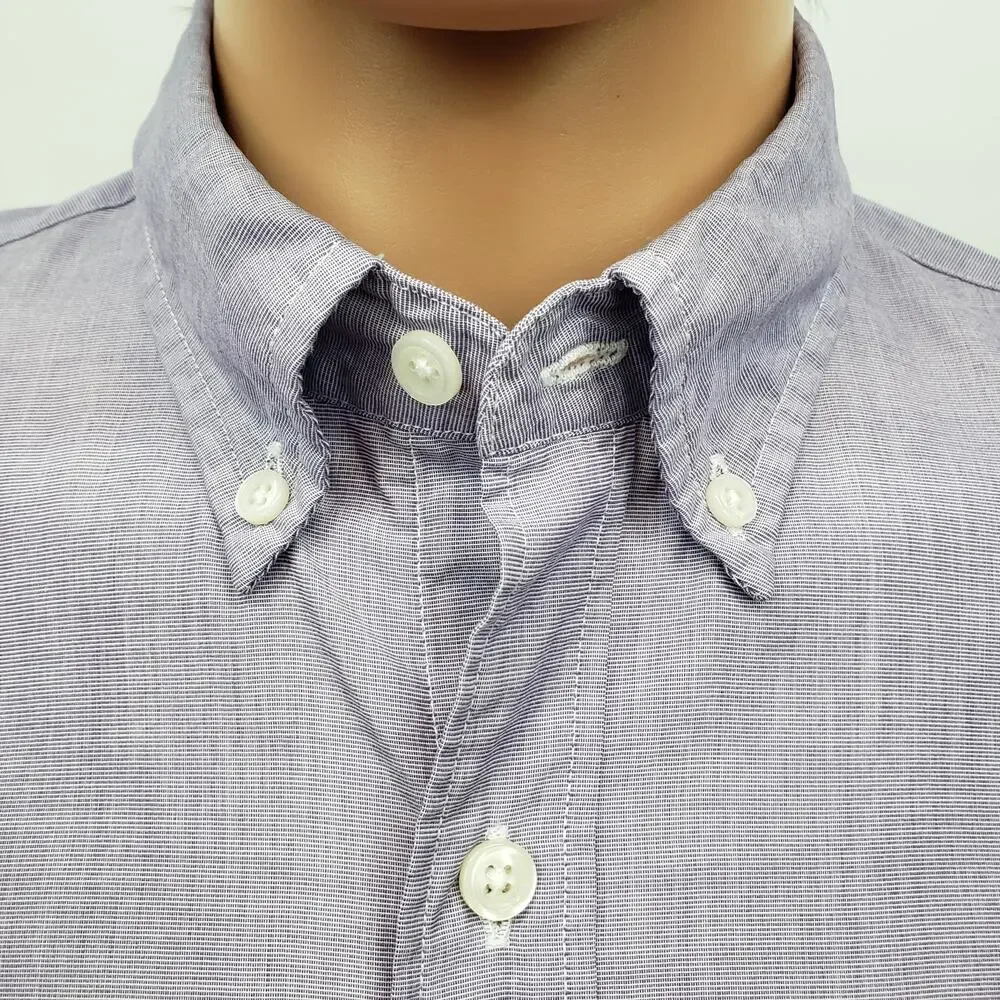 J.Crew Shirt in end-on-end cotton Men M Slim Fit Purple Button down Long Sleeve